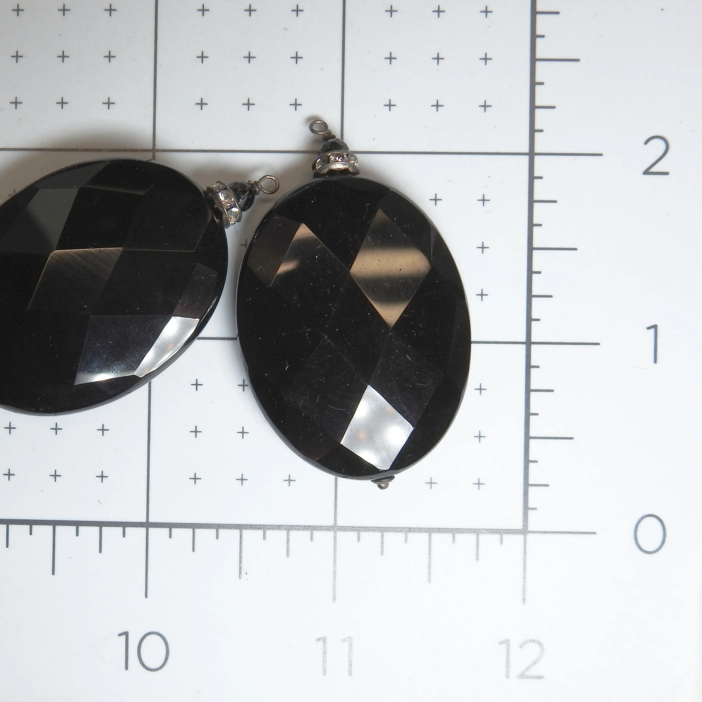 Unique Large Faceted Glass Pendants