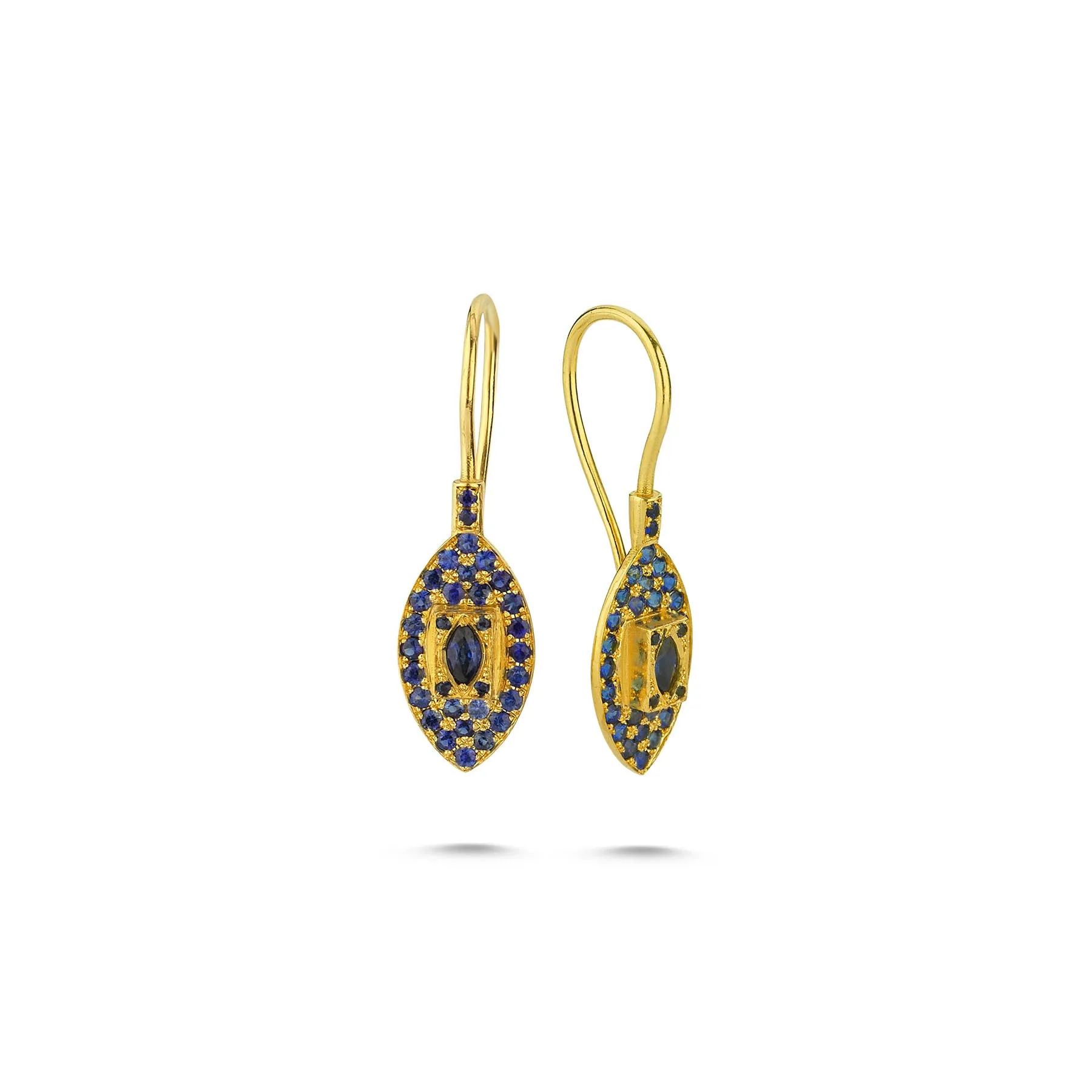 VERONICA BLUE SAPPHIRE BLADE EARRINGS