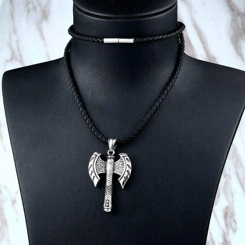 Viking axe unique Stainless Steel necklace pendant Nordic Europe talisman Chain man woman Jewelry Skandinaviska