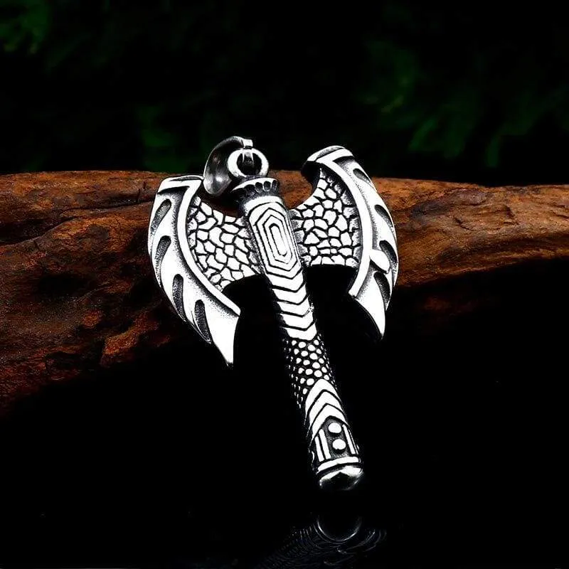 Viking axe unique Stainless Steel necklace pendant Nordic Europe talisman Chain man woman Jewelry Skandinaviska