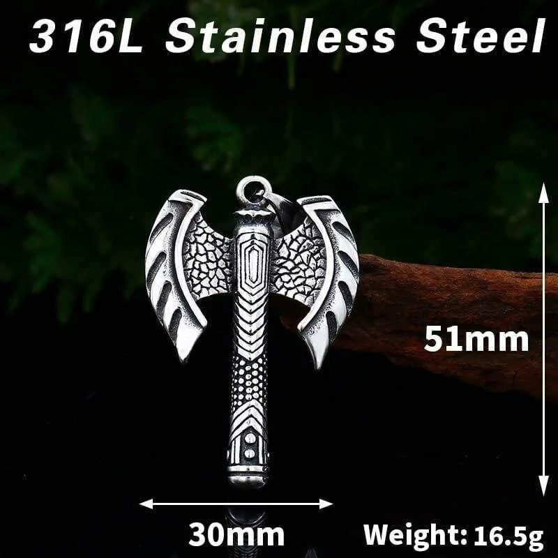 Viking axe unique Stainless Steel necklace pendant Nordic Europe talisman Chain man woman Jewelry Skandinaviska