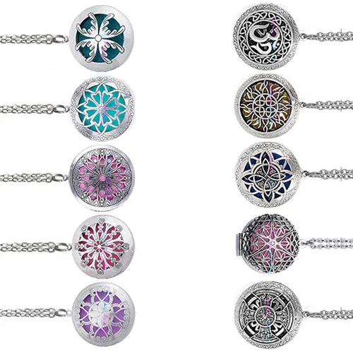 Vintage aroma therapy locket pendants