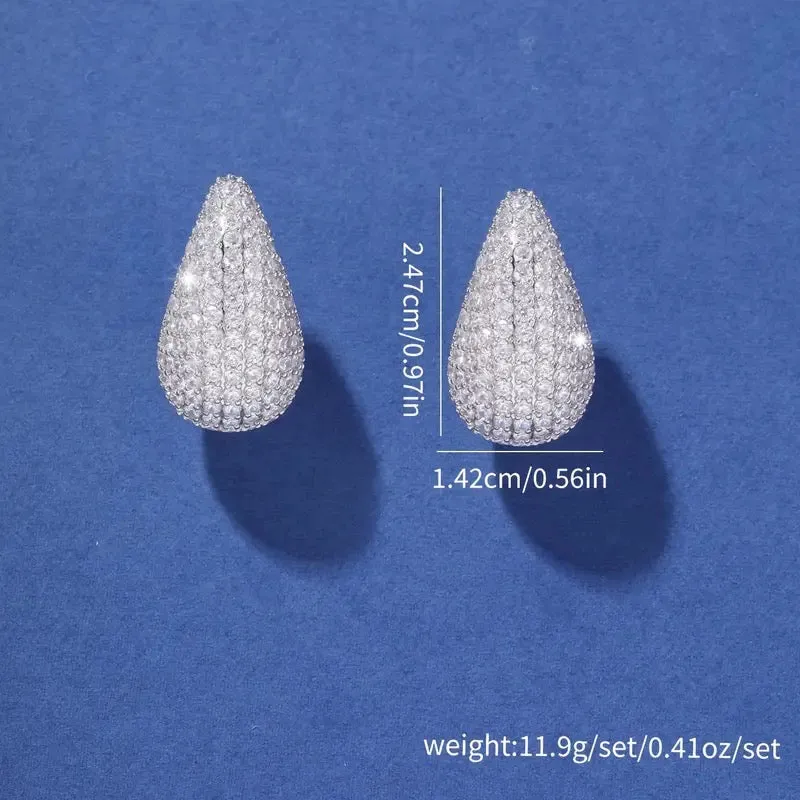 Water Drop Earrings - Blue