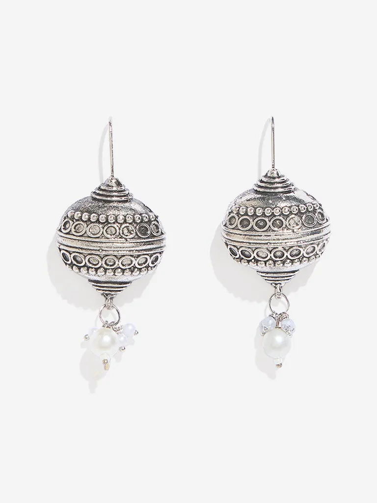 Westside Accessories Silver Oxidized Drop Earrings
