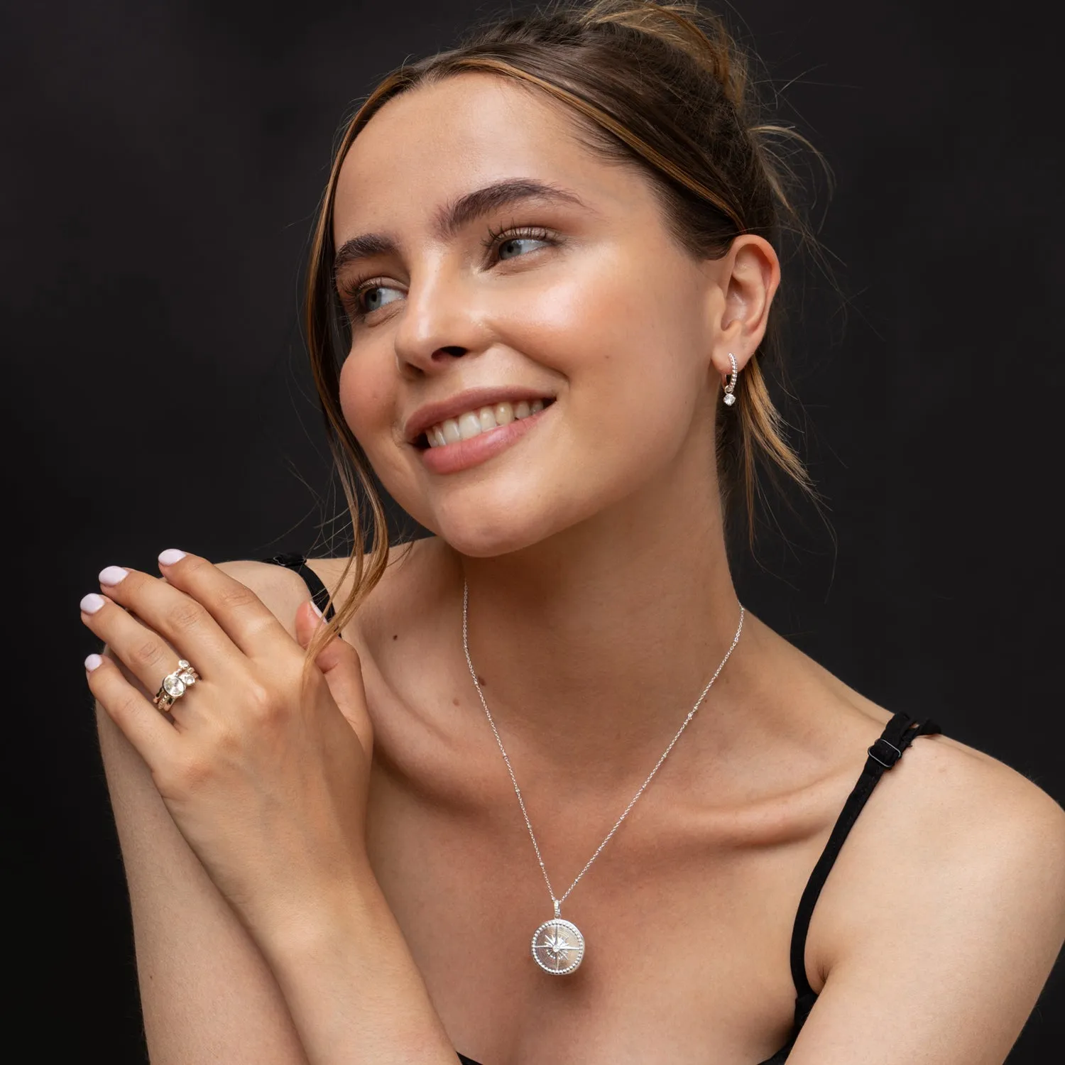 White Topaz Orissa Hoops