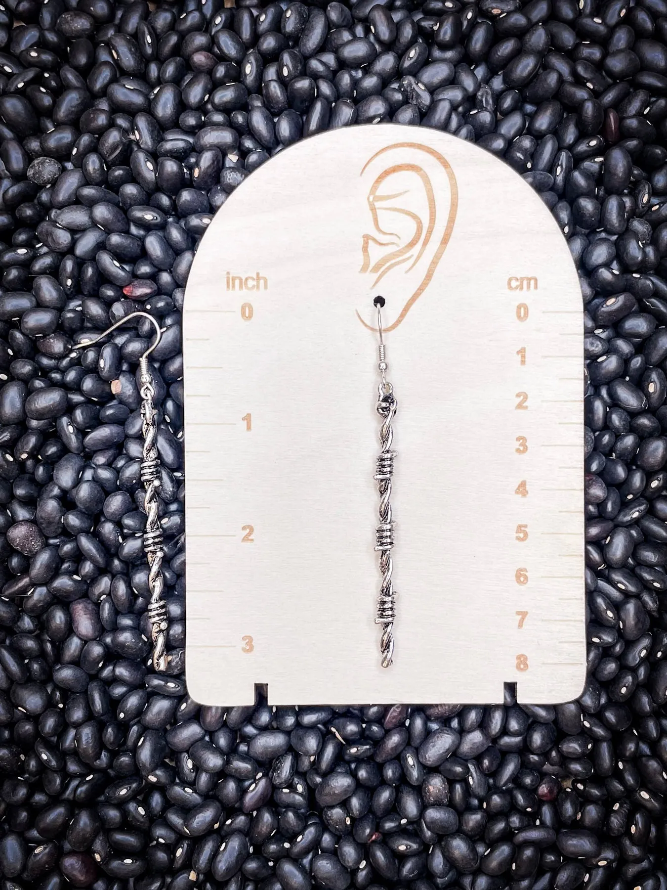 Wire Dangle Earrings - Silver
