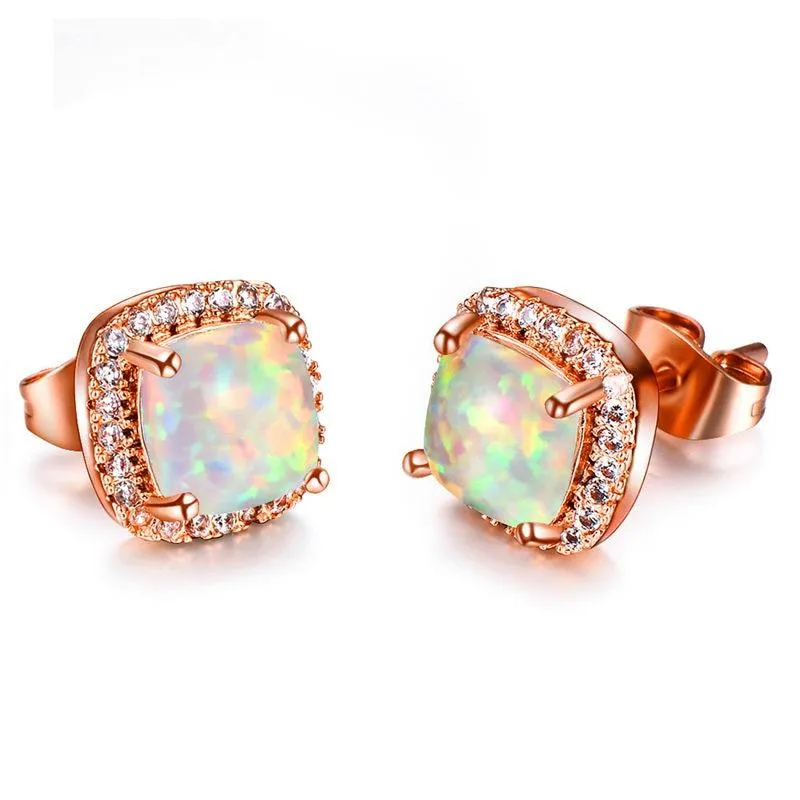 Women  Vintage Crystal Zircon Stone Earrings