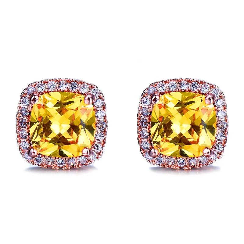 Women  Vintage Crystal Zircon Stone Earrings