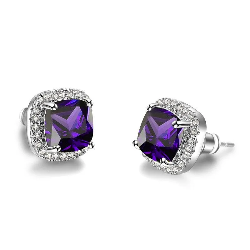 Women  Vintage Crystal Zircon Stone Earrings