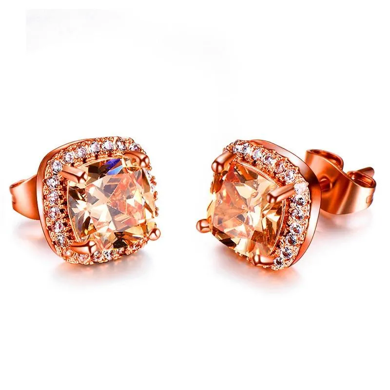 Women  Vintage Crystal Zircon Stone Earrings
