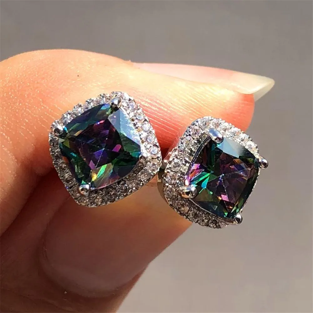 Women  Vintage Crystal Zircon Stone Earrings