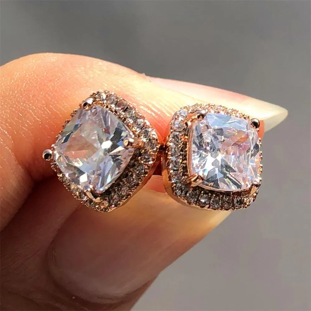 Women  Vintage Crystal Zircon Stone Earrings