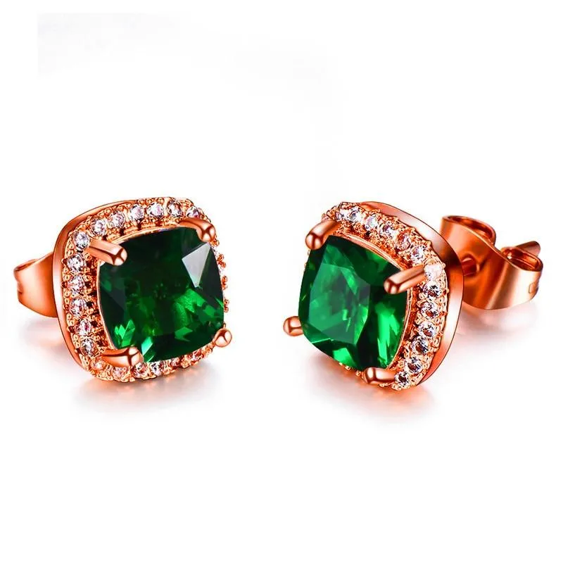Women  Vintage Crystal Zircon Stone Earrings