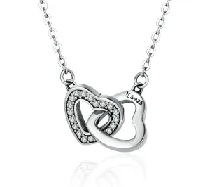 Womens Classic Connected Hearts Necklace