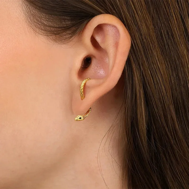 Women's Stylish Fierce Snake-Shaped Winding Drop Earrings